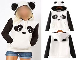 S3XL Cute Women39s Panda Fleece Pullover Hoodie Sweatshirts Hooded Coat Tops 2916952