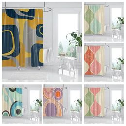 Shower Curtains Waterproof Fabric Bathroom Curtain Accessories Bath For 180x200 240 200 Boho Decoration Abstract