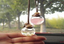 Car Hanging Perfume Pendant Fragrance Air Freshener Empty Glass Bottle For Essential Oils Diffuser Automobiles Ornaments1031412