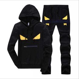 Men's Tracksuits Mens Casual Tracksuits Letter Print Sweatsuits Hommes Jogger Fit Suits Pollover Hooded Hoodies Long Pants Outfits 240314