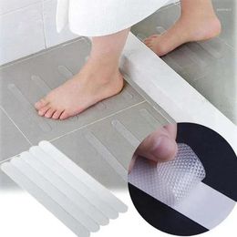 Bath Mats 6pcs/set Non-Slip Strips For Bathtubs Showers Wave-shaped Safety Bathtub Stairs Floor Home Tape Pad