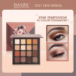 Eyeliner Imagic New 16 Color Eyeshadow Shimmer Palette Matte Highlighter Long Lasting Pigmented Powder Professional Mineral Powder Makeup