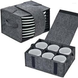 Dinnerware Kitchen Plate Storage Bag Felt Tableware Cup Holder Picnic Camping Portable Dinner Box Home Travel Rack