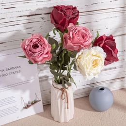 Decorative Flowers Oc'leaf Artificial Flower Dried Rose With Blossoms Multicolor For DIY Arrangement Home Decor Customization Supported