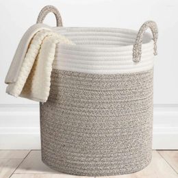 Laundry Bags Cotton Rope Hamper Clothing Storage Basket Toy Debris Collapsible Organizer