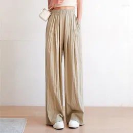 Women's Pants Yamamoto Lazy Wind Ice Silk Wide Leg Dropping Feeling Summer High Waist Slim Sunscreen Skirt