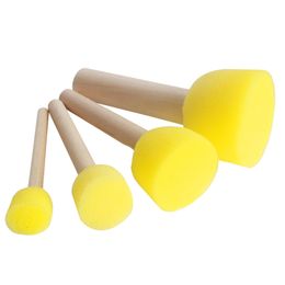 Kindergarten 4 Mushroom Sponge Brush Pen Children's DIY Handmade Graffiti Finger Painted Sponge Seal Brush