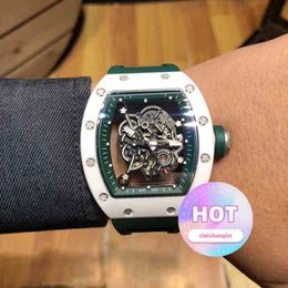 luxury watch Mechanical cool Rakish Wrist watches TV Factory rm055 designer Mens Business Leisure All Ceramic Green Tape Trend Swi 3DXH 2023 New Luxury Style