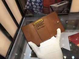 Luxus -Design tragbarer 6 Schlüsselmünzen Kurzer Brieftaschen 62630 Genauer Ledermünze Geld