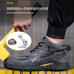 Boots Work shoes For Men Work safty Shoes for Men Indestructible Construction Security Boots safety shoes Women Breathable Sports Safe