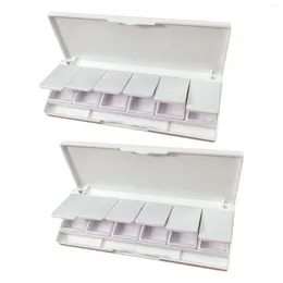 Storage Bottles 2Pcs Empty Refillable Container DIY 6 Grids Palettes Makeup Box For Beauty Cosmetic Eyeshadow Highlighters