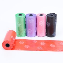 Printed pet garbage bag dog environmentally friendly cleaning toilet pick up 15/Roll dog cat supplies wholesale cleaning toilet