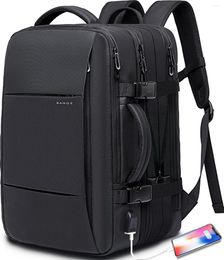 Backpack BANGE 15.6 Inch Black Tidemembrane Large Capacity School Backpacks USB Interface For Charging Bag Men's