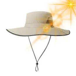 Cycling Caps Mens Sun Hat Fishing Wide Brim Breathable Summer Uv Protection Bucket Hats Beach For Men And Women