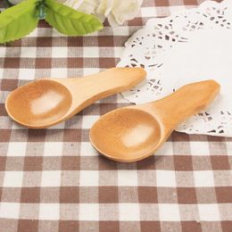 Tea Scoops Customised Logo Bamboo Spoon 9 4CM Mini Small Scoop For Party WB350