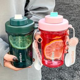 Water Bottles High Temperature Resistant Plastic Cup Appearance Level Work Cluster Girls Will Desktop With Filter Hand