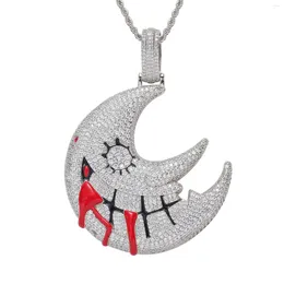 Pendant Necklaces Fashion Moon Necklace Trippie Redd With The Same Exaggerated Funny Hip-Hop Rap Jewellery