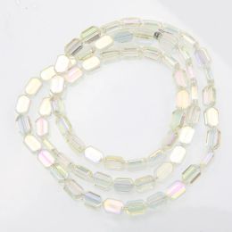 65PCS AB Colour Glass Beads Charms for Jewellery Making Bracelets Findings DIY Beaded Making Necklace Handmade 6*9mm