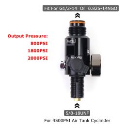 HPA 4500PSI Air Tank Cylinder Regulator Valve | Threads 5/8"-18UNF |Output Pressure 800/1800/2000PSI