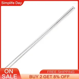 Chopsticks Solid Reusable Stylish Family-friendly Non-slip -selling Game-changing Stainless Steel Durable Elegant Dishwasher-safe Long