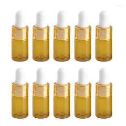 Storage Bottles 10 Pcs 3ml/5ml Refillable Clear Mini Empty Glass Dropper Bottle Protable Travel Liquid Dispenser E1YF