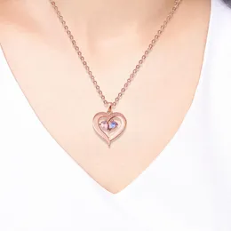 Chains Chain Necklace Heart Pendant Women For Anniversary Weddings Festival Valentine's Day Celebrations Mom