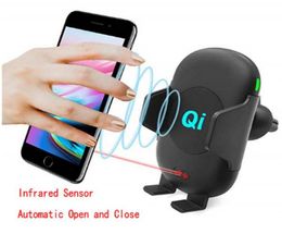 Car Mount Qi Wireless Car fast Charger for iPhone X 8 Plus Wireless Charging Pad Car Holder for Samsung Galaxy S9 S88815476