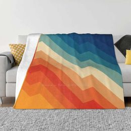 Blankets Barricade Selling Custom Print Flannel Soft Blanket Abstract Pattern Bright Vibrant Geometric Angular Red Blue Orange