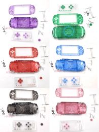 Cases Free shipping For PSP3000 PSP 3000 3004 Game Console Crystal Shell Replacement Full Housing Cover Case with Button kit