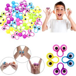 10pcs Eye Finger Puppets Plastic Rings with Wiggle Eyes Kids Toys Baby Party Favours Practical Jokes Games Funny Children Gifts
