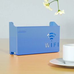 WiFi Router Storage Box Rack Wall-mounted Punch-free Living Room Wall Set-top Box Line Finishing