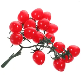 Party Decoration Props Simulated Cherry Tomatoes Child Plant Artificial Vegetable Model Pvc Plastic