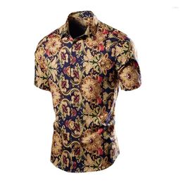 Men's T Shirts Spring And Summer Floral Bottom Fashion Trend Versatile Casual Shirt Short Sleeved