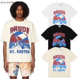 rhude hip hop streetwear famous designer mens t shirt trendy rhude shirt high quality short sleeve graphic printed clothing quick dry rhude shirt polo 2587