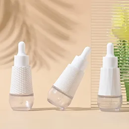 Storage Bottles Style Shoulder Serum Glass Dropper Bottle 1oz 30ml Essential Oil With White Cover