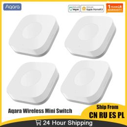 Control Aqara Wireless Mini Switch Smart Zigbee Sensor One Key 3Way Control Button Home Security For Mi Mihome Homekit Remote Control