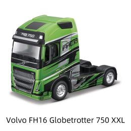 Bburago 1:43 Volvo FH16 Globetrotter 750 XXL 4X2 Heavy Tractor Truck Head Die Cast Collectible Hobbies Motorcycle Model Toys