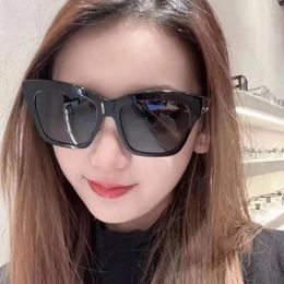 Sunglasses 2024 Acetate Oval Ladies Fashion Shade For Women Eyewear Female Black Retro Brand Woman Girl UV400 Sun 4s253