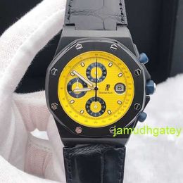 Minimalist AP Wrist Watch 25770ST Precision Steel Modified Electroplated Black Royal Oak Offshore Series Automatic Mechanical Mens Watch