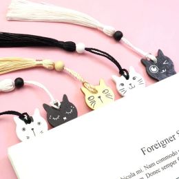 Cat Bookmark Marcapaginas Book Accessories Cute Stationery Wood Bookmarks School Supplies Segnalibro Marque Page Book Mark