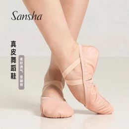 Boots Sansha Adult Ballet Shoes Full Cow Leather Professional Dance Slippers for Women Men Girls Female 77lco