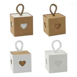 Gift Wrap 10Pcs Kraft Paper Packing For Case Candy Box Set Retro Gifts Favor Decor P Drop