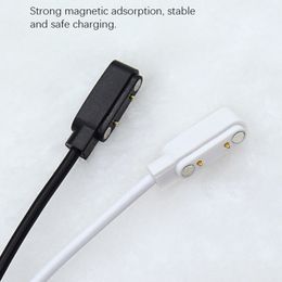 2 Pin Strong Magnetic Charge Cable USB Charging Line Cord Rope Black White Colour for Smart Watches Universal