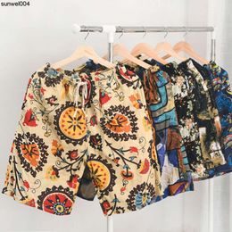 Designer Shorts New Explosions Summer New Cotton and Hemp Printed Mens Beach Pants Casual Loose Large Shorts Thin Style Trend