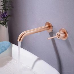 Bathroom Sink Faucets Rose Gold Basin Faucet Hole Single Handle Washbasin Brass Bathtub & Cold Mixerr Tap Toilet