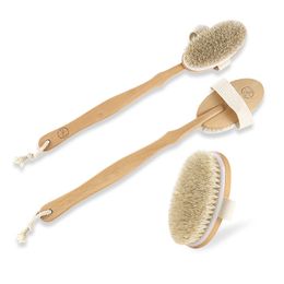 Wooden long handle bath brush massage bath brush bristle brush soft hair back rubbing brush spot wholesale