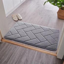 Carpets High Quality Cobblestone Thickened Flange Carpet Door Anti Slip Bedroom Rebound Bathroom Water Absorption Mat