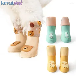 Dog Apparel 4pcs/Set Rain Shoes Pet Anti Slip Snow Boot Rubber Waterproof Cat Shoe Outdoor Footwear Puppy Socks Booties Supplies