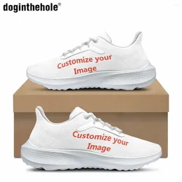 Casual Shoes Doginthehole Custom Sneakers For Women Man Breathable Comfortable Mesh Vulcanized Soft Outdoor Sports Running