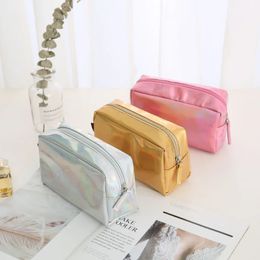 2024 Holographic Laser Pencil Case for Girls School Pencil Bag Super Shiny Big Pencil Box Stationery Pouch Office School SuppliesShiny big pencil box